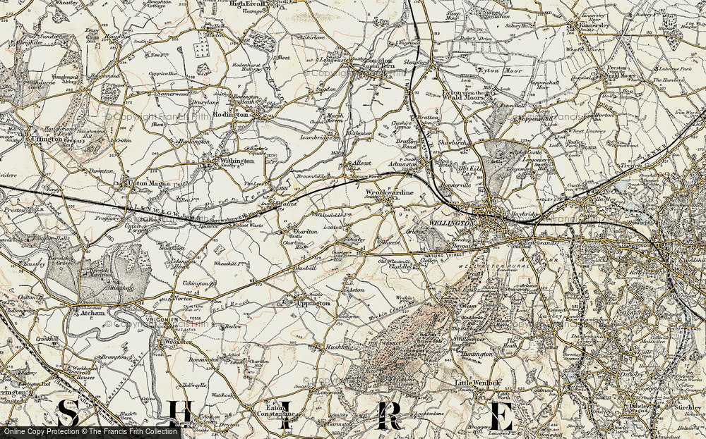 Old Map of Leaton, 1902 in 1902