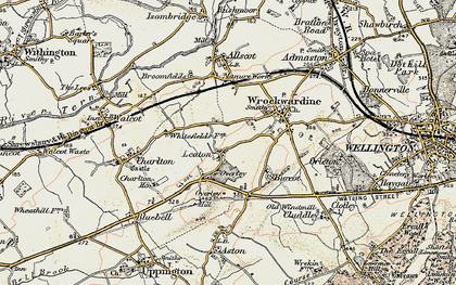 Old map of Leaton in 1902