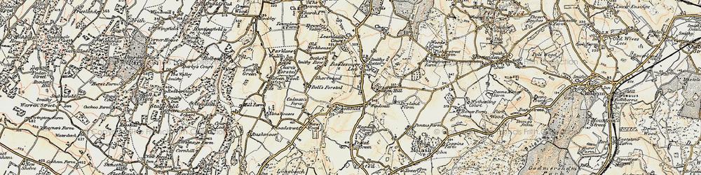 Old map of Leaveland in 1897-1898