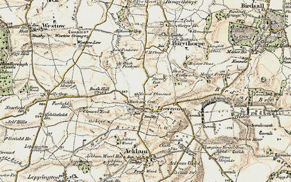 Old map of Leavening in 1903-1904