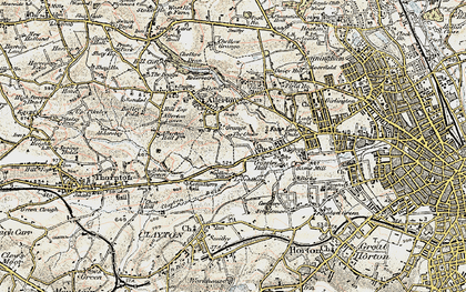 Old map of Leaventhorpe in 1903