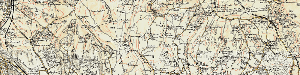 Old map of Leaves Green in 1897-1902