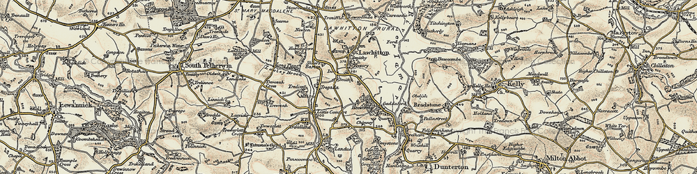 Old map of Leburnick in 1899-1900
