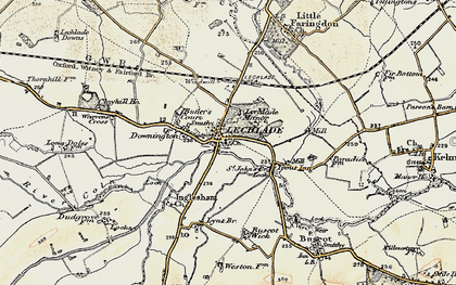 Old map of Lechlade on Thames in 1898-1899