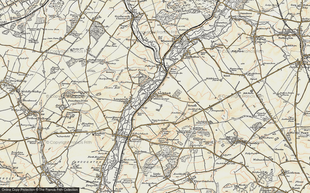 Old Map of Historic Map covering Woolbury in 1897-1900