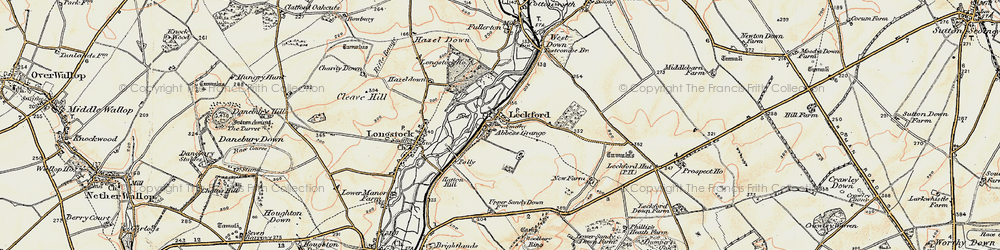 Old map of Leckford in 1897-1900