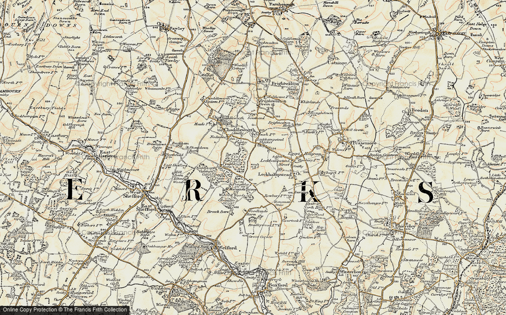 Old Map of Leckhampstead Thicket, 1897-1900 in 1897-1900
