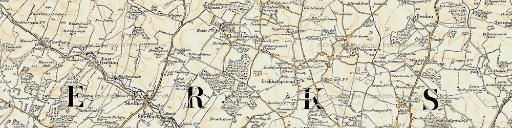 Old map of Leckhampstead Thicket in 1897-1900