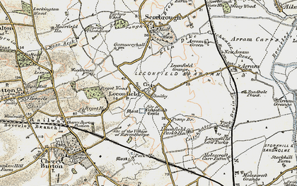 Old map of Leconfield in 1903-1908