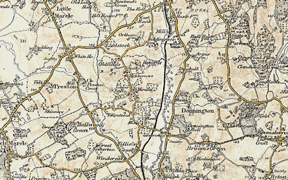Old map of Leddington in 1899-1901