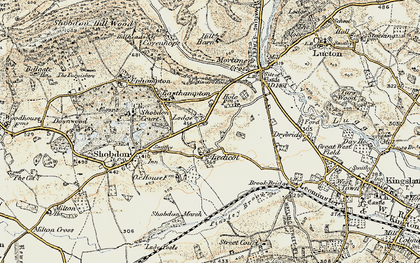 Old map of Ledicot in 1900-1903