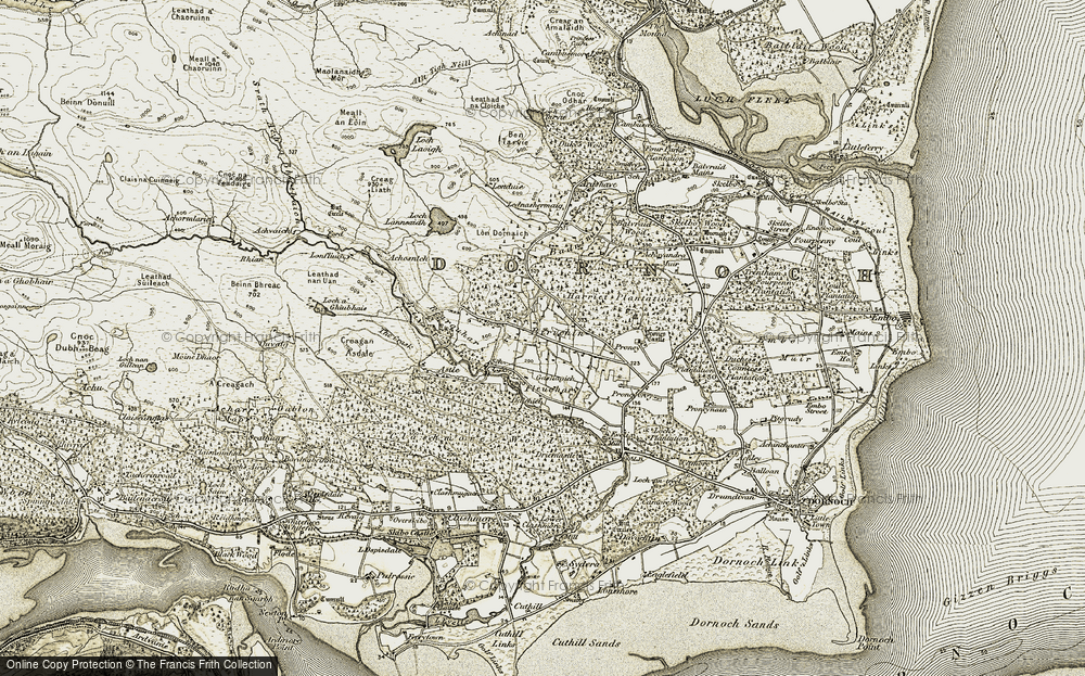 Old Map of Lednabirichen, 1911-1912 in 1911-1912