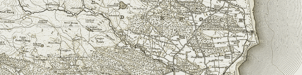 Old map of Lednabirichen in 1911-1912