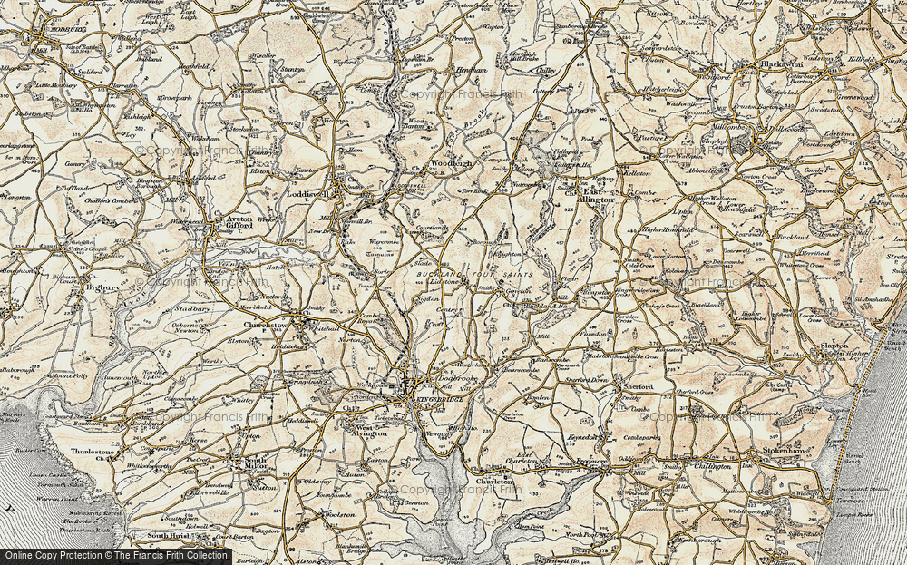 Old Map of Ledstone, 1899 in 1899