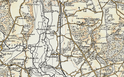 Old map of Lee in 1897-1909