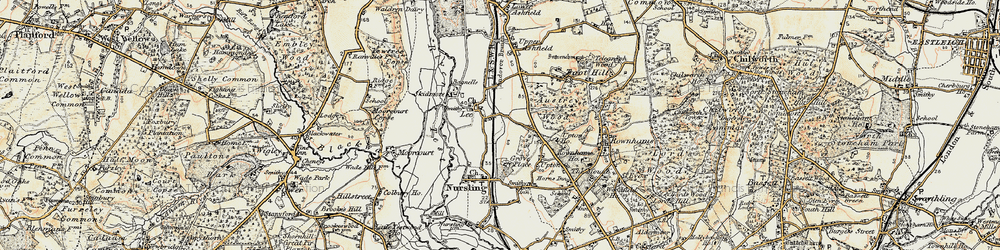 Old map of Lee in 1897-1909
