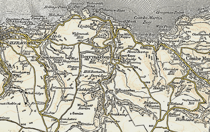 Old map of Woolscott Barton in 1900