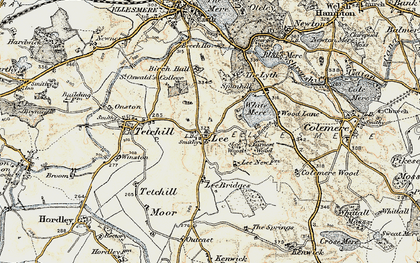 Old map of Lee Bridges in 1902