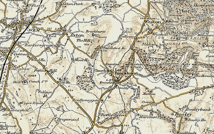 Old map of Bridleway Gate in 1902