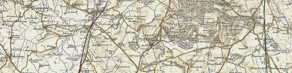 Old map of Bridleway Gate in 1902