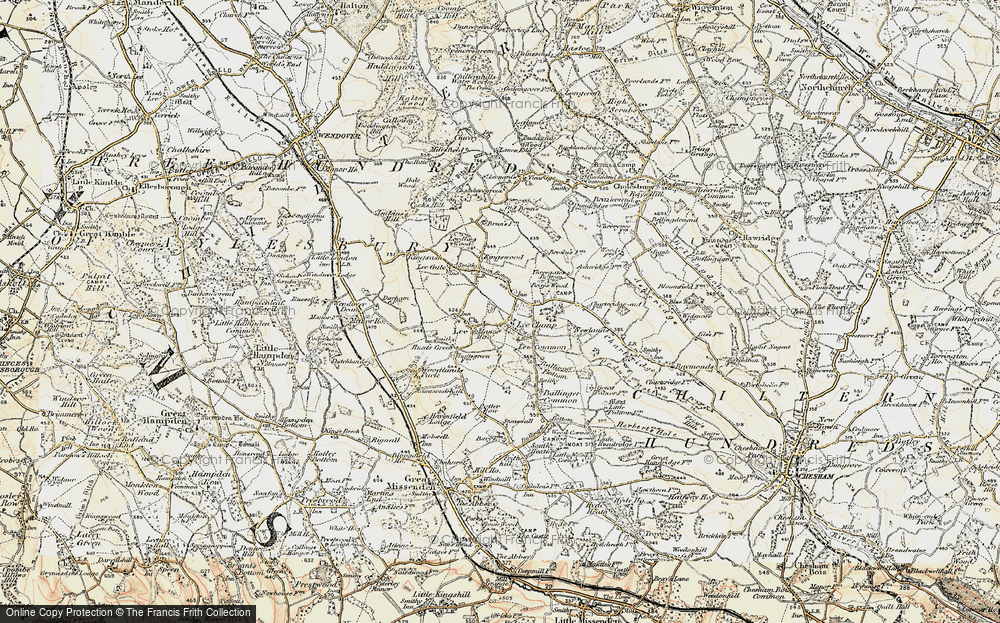 Old Map of Historic Map covering Bray's Wood in 1897-1898