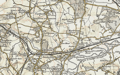 Old map of Lee Moor in 1903