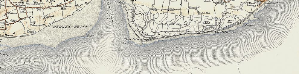 Old map of Lee-over-Sands in 1898