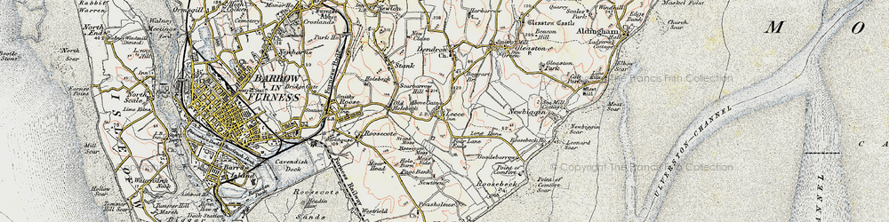 Old map of Leece in 1903-1904