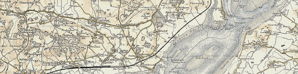 Old map of Black Rock in 1899