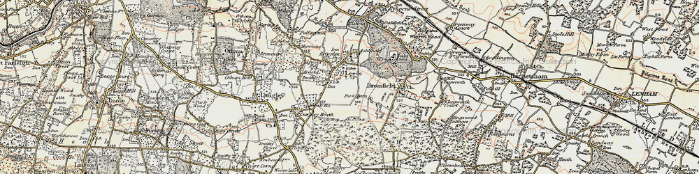 Old map of Leeds in 1897-1898