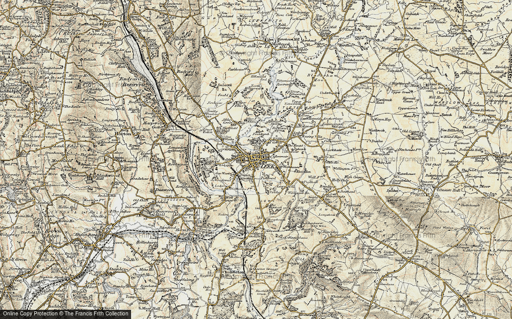 Old Map of Leek, 1902-1903 in 1902-1903