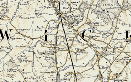 Old map of Leek Wootton in 1901-1902