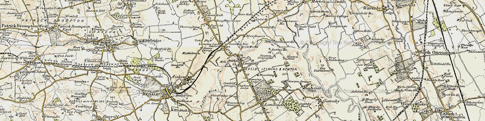 Old map of Leeming Lodge in 1904