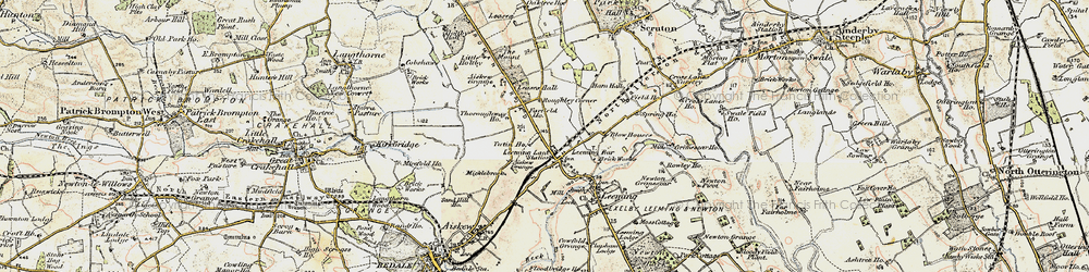 Old map of Leases Grange in 1904