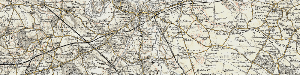 Old map of Leftwich in 1902-1903