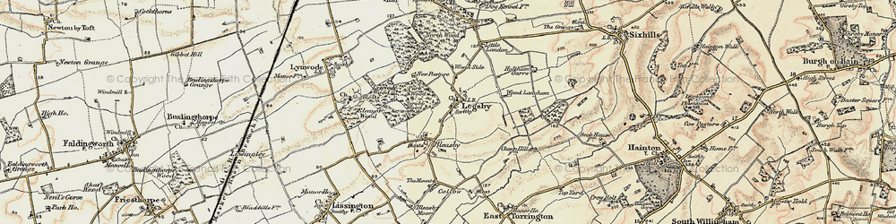 Old map of Legsby Wood in 1902-1903
