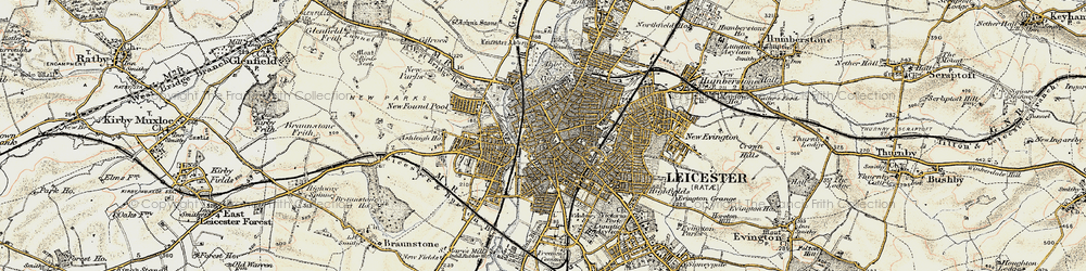 Old map of Leicester in 1901-1903