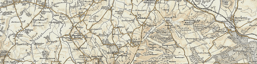 Old map of Leigh in 1897-1909