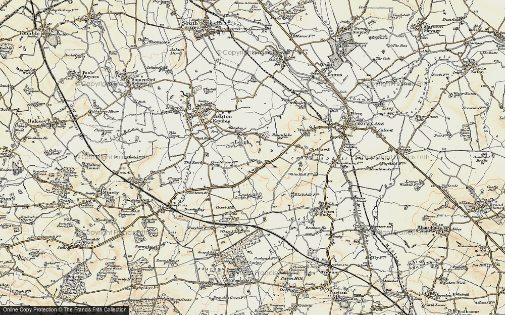 Old Map of Historic Map covering Bury Hill (Settlement) in 1898-1899