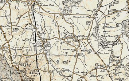 Old map of Leigh in 1899