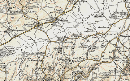 Old map of Leigh in 1902-1903