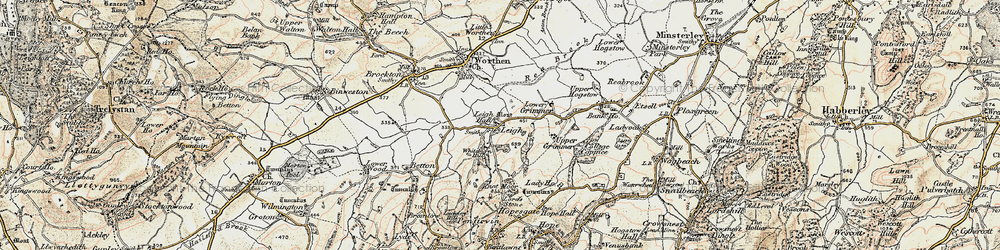 Old map of Leigh in 1902-1903