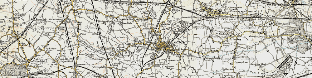 Old map of Leigh in 1903