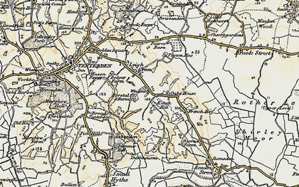 Old map of Leigh Green in 1898