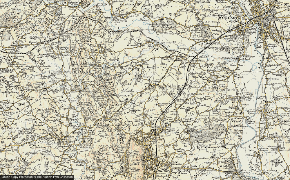 Old Map of Leigh Sinton, 1899-1901 in 1899-1901