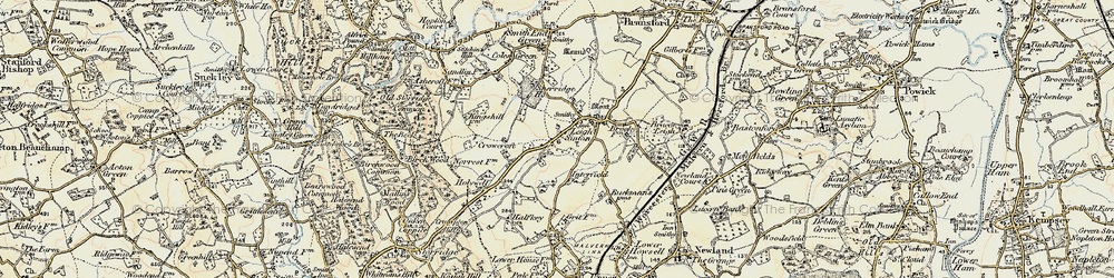 Old map of Leigh Sinton in 1899-1901