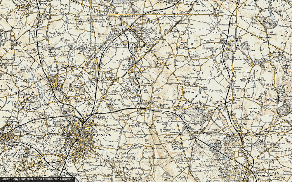 Old Map of Historic Map covering Druids Heath Fm in 1902