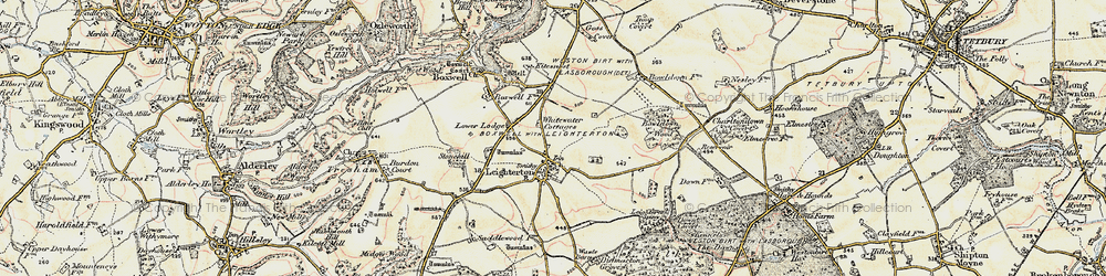 Old map of Leighterton in 1898-1899