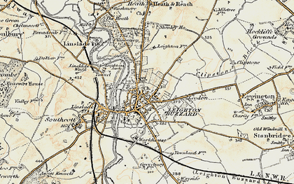 Old map of Leighton Buzzard in 1898-1899