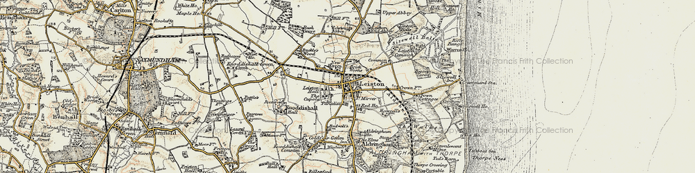 Old map of Leiston in 1898-1901